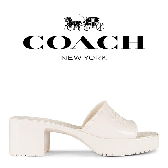 Coach Shoes - Coach Scarlett Rubber Sandal White Size 9 B (M)